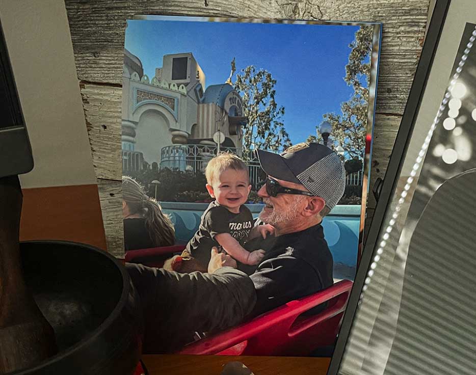 photo of Rod Janz with grandson